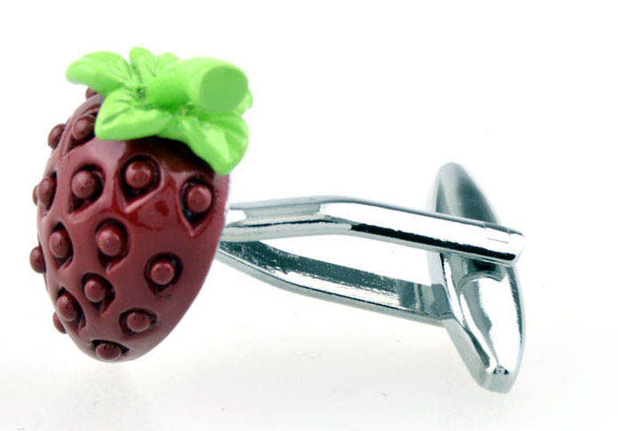 Strawberries Cufflinks  Multi Color Fashion Cufflinks Paint Cufflinks Food and Drink Wholesale & Customized  CL654062