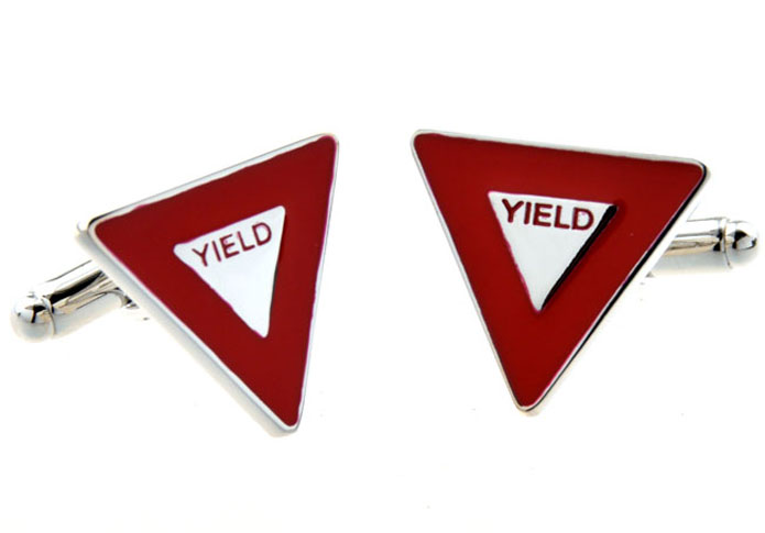 YIELD Cufflinks  Red Festive Cufflinks Paint Cufflinks Flags Wholesale & Customized  CL654430