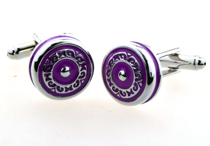 Pattern Cufflinks  Purple Romantic Cufflinks Paint Cufflinks Funny Wholesale & Customized  CL654448