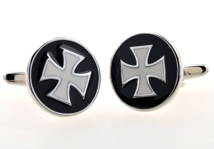 Cross Cufflinks  Black White Cufflinks Paint Cufflinks Religious and Zen Wholesale & Customized  CL654746