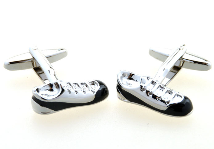 Soccer shoes Cufflinks Black White Cufflinks Paint Cufflinks Hipster Wear Wholesale & Customized CL654914