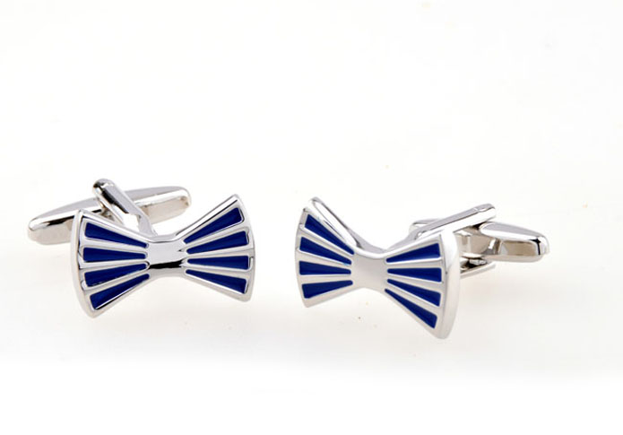 Bow tie Cufflinks Blue Elegant Cufflinks Paint Cufflinks Hipster Wear Wholesale & Customized CL654956