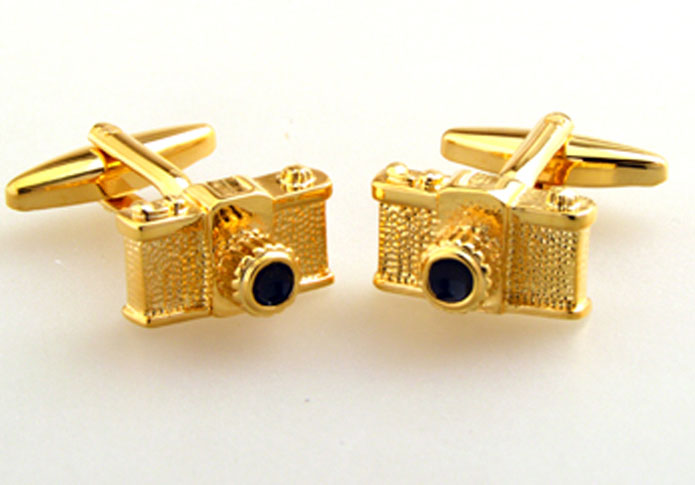 Camera Cufflinks Gold Luxury Cufflinks Paint Cufflinks Tools Wholesale & Customized CL655212