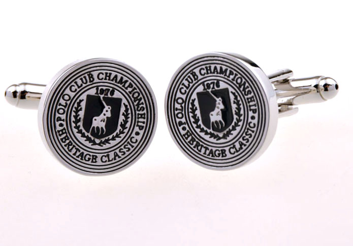 Polo Club Championship Hbritage Classic Cufflinks Black Classic Cufflinks Paint Cufflinks Flags Wholesale & Customized CL655496