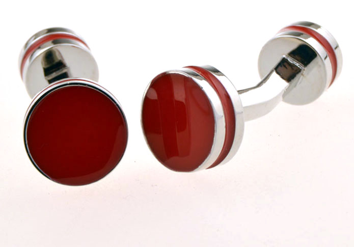 Red Festive Cufflinks Paint Cufflinks Wholesale & Customized CL655499