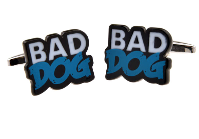 Bad Dog Cufflinks Blue White Cufflinks Paint Cufflinks Flags Wholesale & Customized CL655509