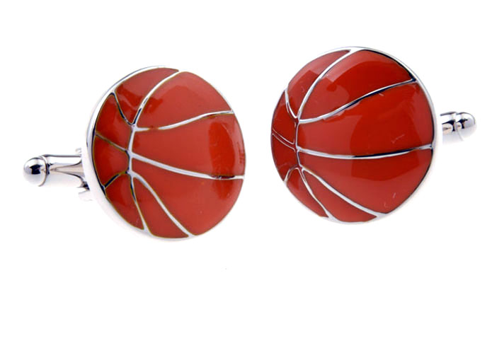 Basketball Cufflinks Orange Cheerful Cufflinks Paint Cufflinks Sports Wholesale & Customized CL655510