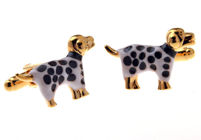 Dalmatian Dalmatians Cufflinks  Gold Luxury Cufflinks Paint Cufflinks Animal Wholesale & Customized  CL655685