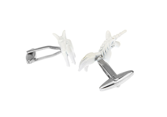 Horse Cufflinks  White Purity Cufflinks Paint Cufflinks Animal Wholesale & Customized  CL655745