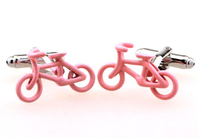 Bicycle Cufflinks  Pink Charm Cufflinks Paint Cufflinks Transportation Wholesale & Customized  CL655749