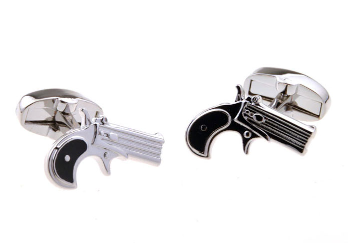 Pistol Cufflinks  Black Classic Cufflinks Paint Cufflinks Military Wholesale & Customized  CL655896