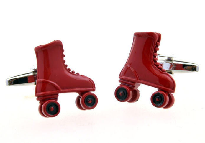 Skates Cufflinks  Red Festive Cufflinks Paint Cufflinks Hipster Wear Wholesale & Customized  CL656136