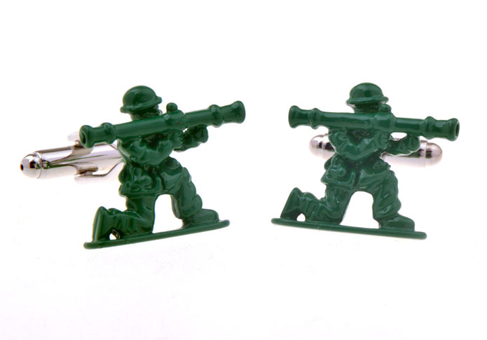 Rocket Trooper. Cufflinks  Green Intimate Cufflinks Paint Cufflinks Military Wholesale & Customized  CL656304