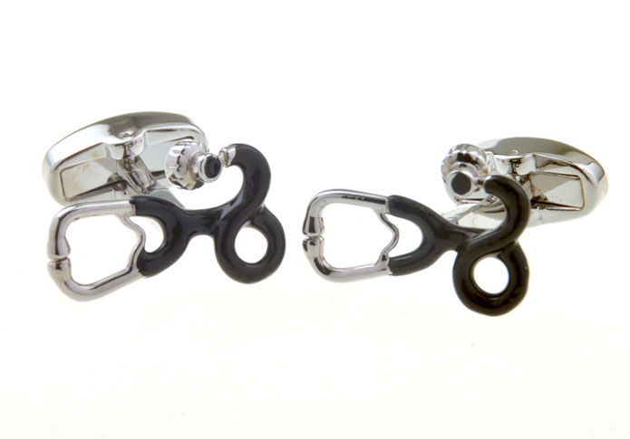 Stethoscope Cufflinks  Black Classic Cufflinks Paint Cufflinks Tools Wholesale & Customized  CL656308