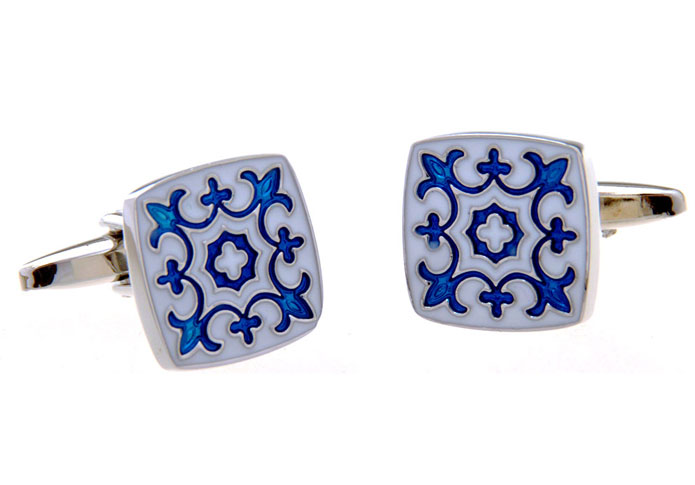 Pattern Cufflinks  Blue Elegant Cufflinks Paint Cufflinks Funny Wholesale & Customized  CL656755