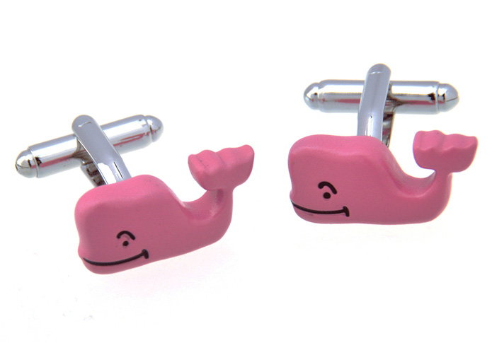 Killer Whale Cufflinks  Pink Charm Cufflinks Paint Cufflinks Animal Wholesale & Customized  CL657170