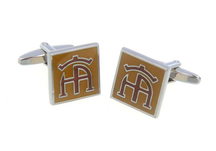  Yellow Lively Cufflinks Paint Cufflinks Flags Wholesale & Customized  CL657199