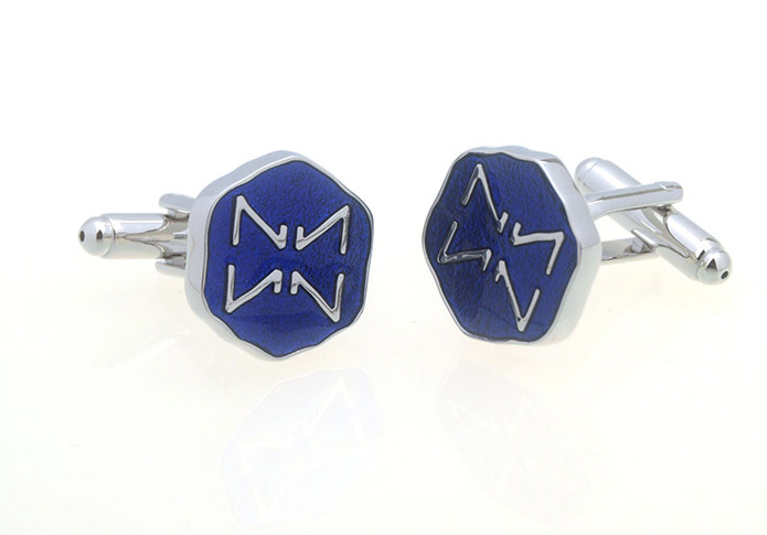  Blue Elegant Cufflinks Paint Cufflinks Symbol Wholesale & Customized  CL657207