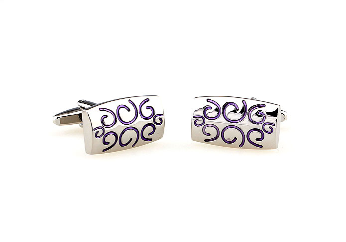 Greece pattern Cufflinks  Purple Romantic Cufflinks Paint Cufflinks Wholesale & Customized  CL662391