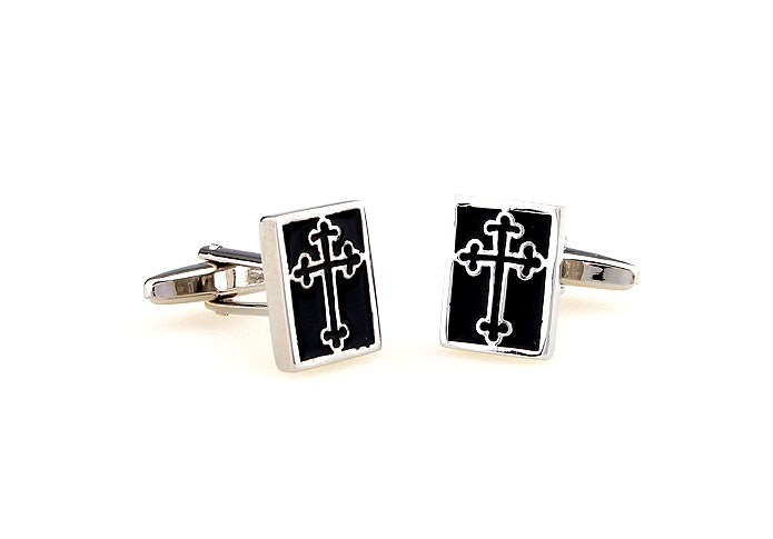 Cross Cufflinks  Black Classic Cufflinks Paint Cufflinks Religious and Zen Wholesale & Customized  CL662442
