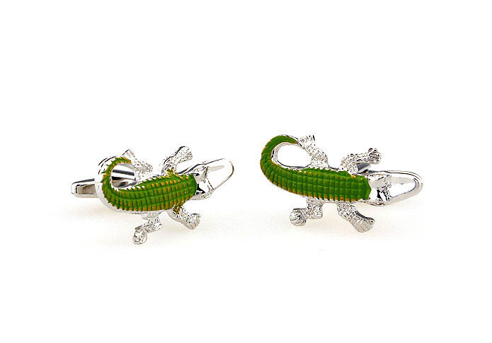 Lizard Cufflinks  Green Intimate Cufflinks Paint Cufflinks Animal Wholesale & Customized  CL662569