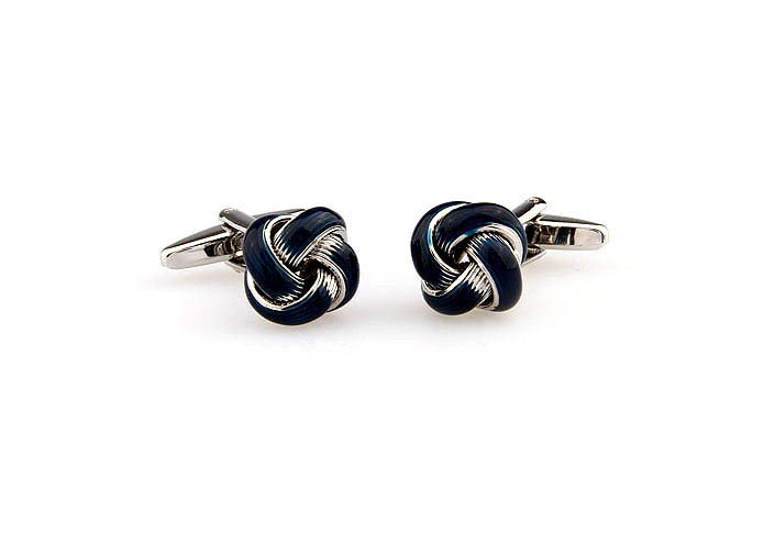  Blue Elegant Cufflinks Paint Cufflinks Knot Wholesale & Customized  CL663032