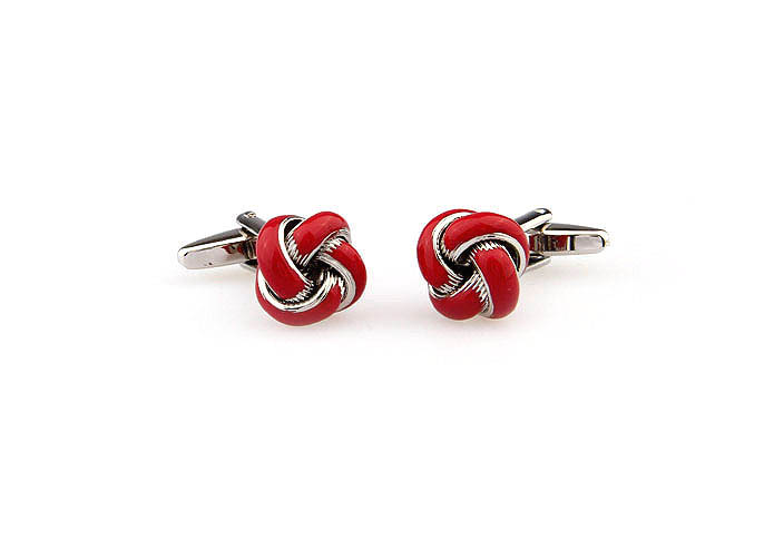  Red Festive Cufflinks Paint Cufflinks Knot Wholesale & Customized  CL663033