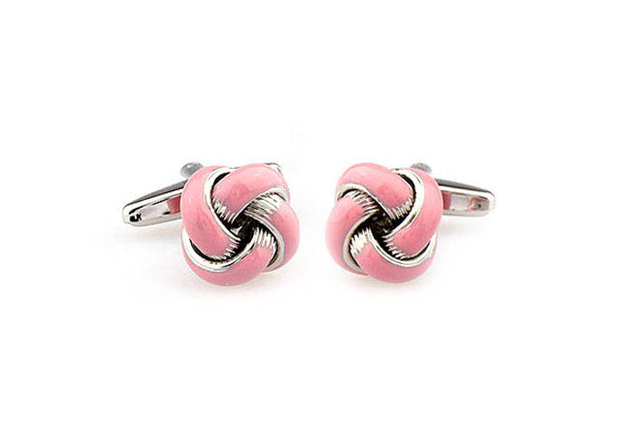  Pink Charm Cufflinks Paint Cufflinks Knot Wholesale & Customized  CL663036