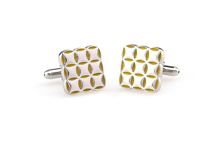  Yellow Lively Cufflinks Paint Cufflinks Wholesale & Customized  CL663096