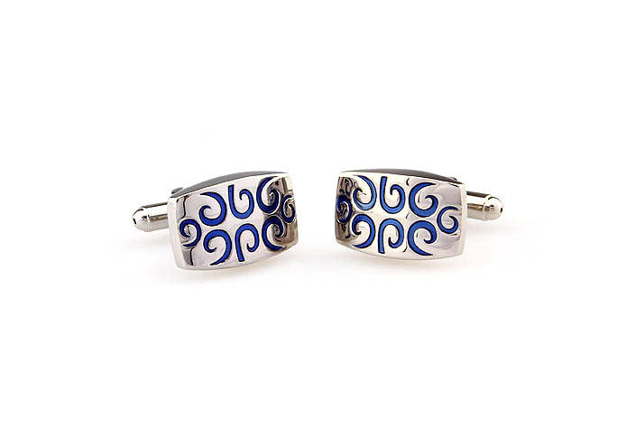 Greece pattern Cufflinks  Blue Elegant Cufflinks Paint Cufflinks Funny Wholesale & Customized  CL663147