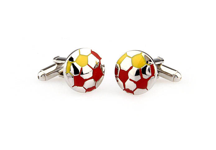 Football Cufflinks  Multi Color Fashion Cufflinks Paint Cufflinks Sports Wholesale & Customized  CL663331