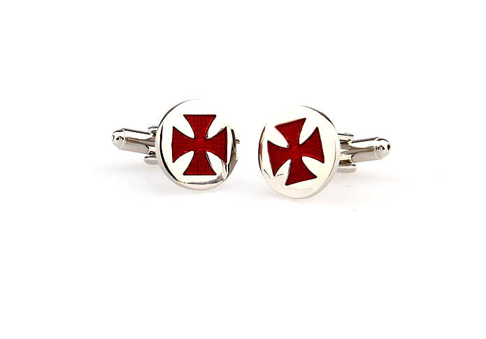 Cross Cufflinks  Red Festive Cufflinks Paint Cufflinks Religious and Zen Wholesale & Customized  CL663363