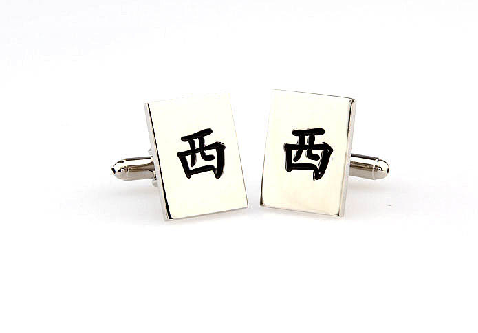 Chinese West Cufflinks  Black Classic Cufflinks Paint Cufflinks Symbol Wholesale & Customized  CL663407