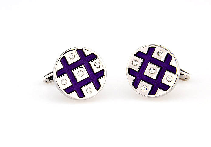  Purple Romantic Cufflinks Paint Cufflinks Wholesale & Customized  CL663642