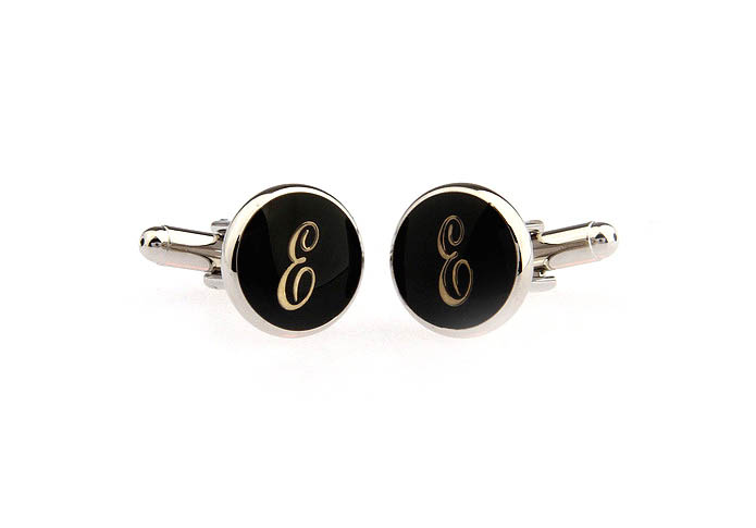 26 Letters G Cufflinks  Black Classic Cufflinks Paint Cufflinks Symbol Wholesale & Customized  CL663752