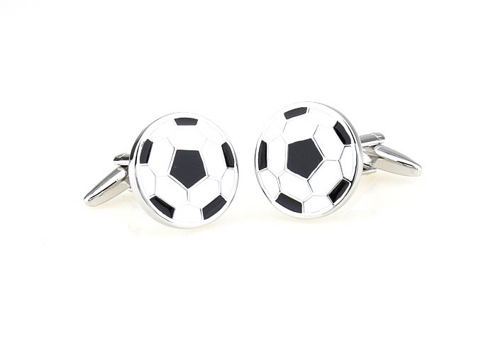 Football Cufflinks  Black White Cufflinks Paint Cufflinks Sports Wholesale & Customized  CL671133