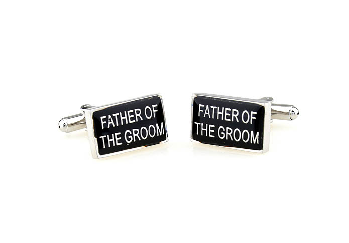 FATHER OF THE GROOM Cufflinks  Black Classic Cufflinks Paint Cufflinks Wedding Wholesale & Customized  CL671148