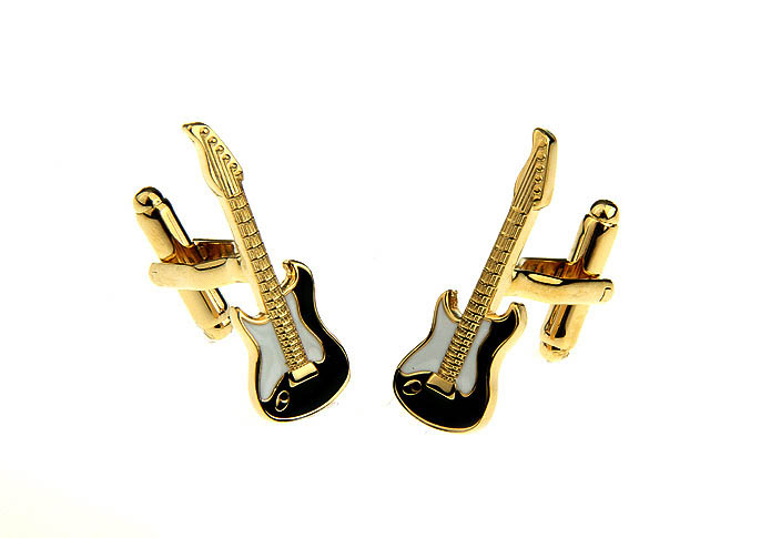 Guitar Cufflinks  Gold Luxury Cufflinks Paint Cufflinks Music Wholesale & Customized  CL671672
