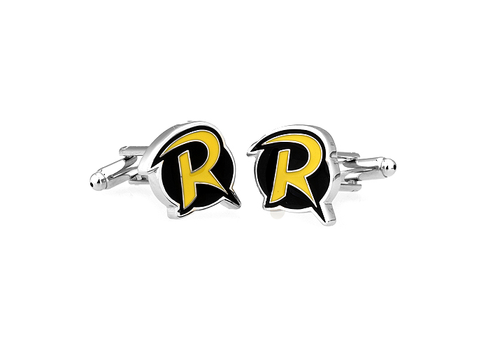 R Logo Cufflinks  Multi Color Fashion Cufflinks Paint Cufflinks Flags Wholesale & Customized  CL671754