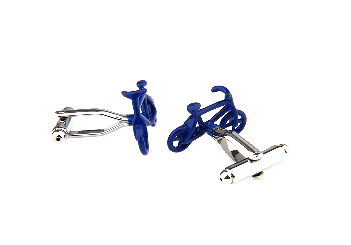 Fixed gear bike Cufflinks  Blue Elegant Cufflinks Paint Cufflinks Transportation Wholesale & Customized  CL671764