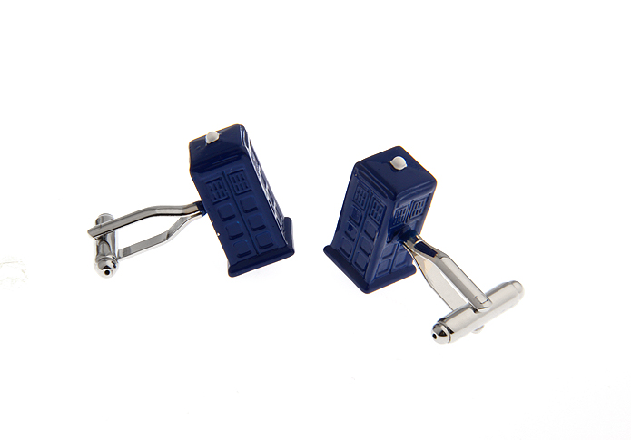 Police Box Cufflinks  Blue Elegant Cufflinks Paint Cufflinks Religious and Zen Wholesale & Customized  CL671768