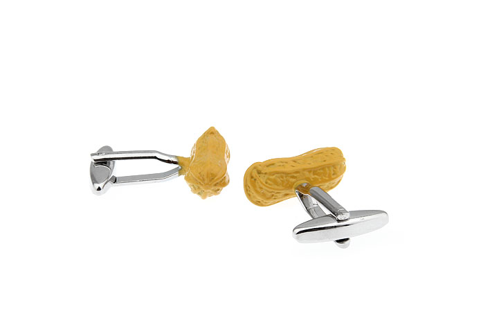 Peanut Cufflinks  Yellow Lively Cufflinks Paint Cufflinks Food and Drink Wholesale & Customized  CL720758