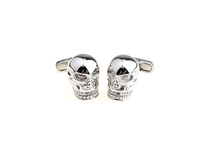 Skull Cufflinks  Silver Texture Cufflinks Metal Cufflinks Skull Wholesale & Customized  CL610773