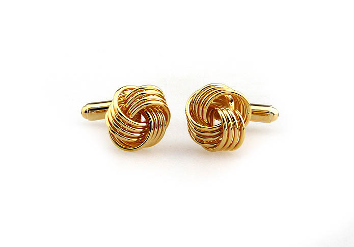  Gold Luxury Cufflinks Metal Cufflinks Knot Wholesale & Customized  CL652601