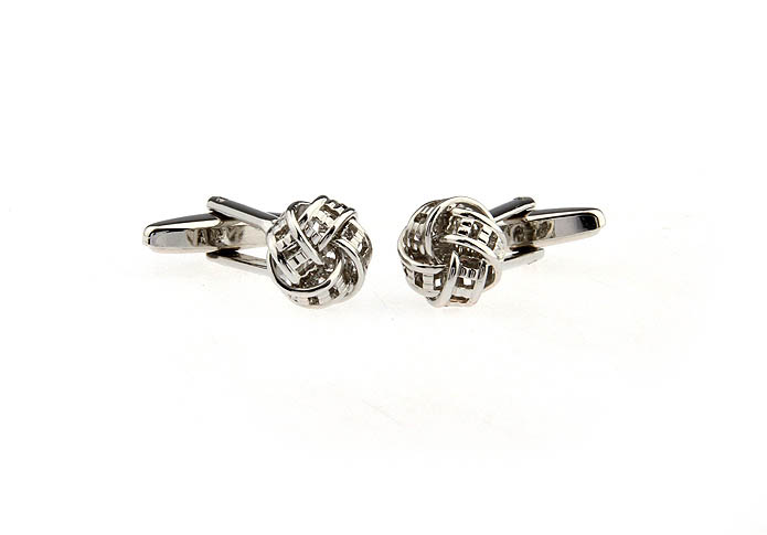  Silver Texture Cufflinks Metal Cufflinks Knot Wholesale & Customized  CL652733