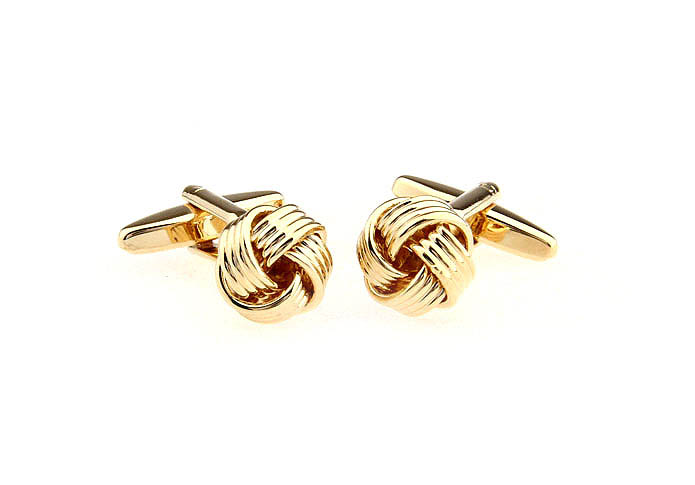  Gold Luxury Cufflinks Metal Cufflinks Knot Wholesale & Customized  CL652796