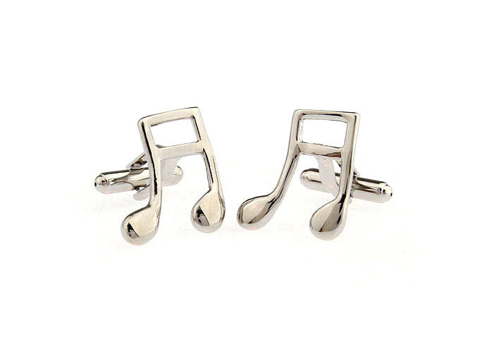 Musical notes Cufflinks  Silver Texture Cufflinks Metal Cufflinks Music Wholesale & Customized  CL652799