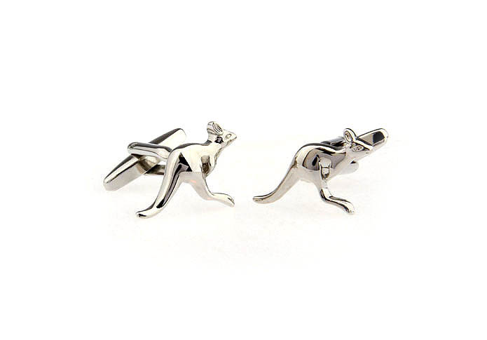 Australian Kangaroo Cufflinks  Silver Texture Cufflinks Metal Cufflinks Animal Wholesale & Customized  CL652871