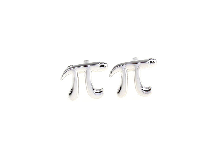 Mathematical symbolπ Cufflinks  Silver Texture Cufflinks Metal Cufflinks Symbol Wholesale & Customized  CL652879