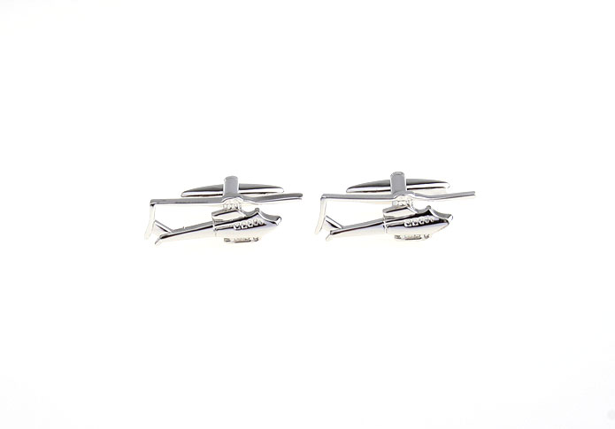 Helicopter Cufflinks  Silver Texture Cufflinks Metal Cufflinks Military Wholesale & Customized  CL652889